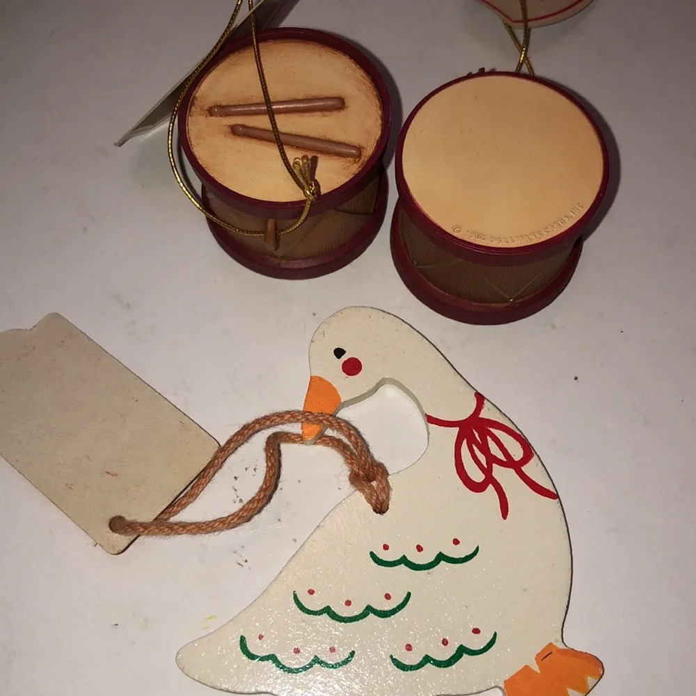 Wooden ornaments Wooden Hallmark Mailable Ornaments 1987